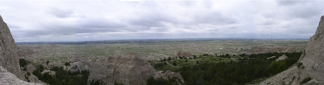 [Multiple photos stitched together showing the vista view at the end of the Notch trail.]